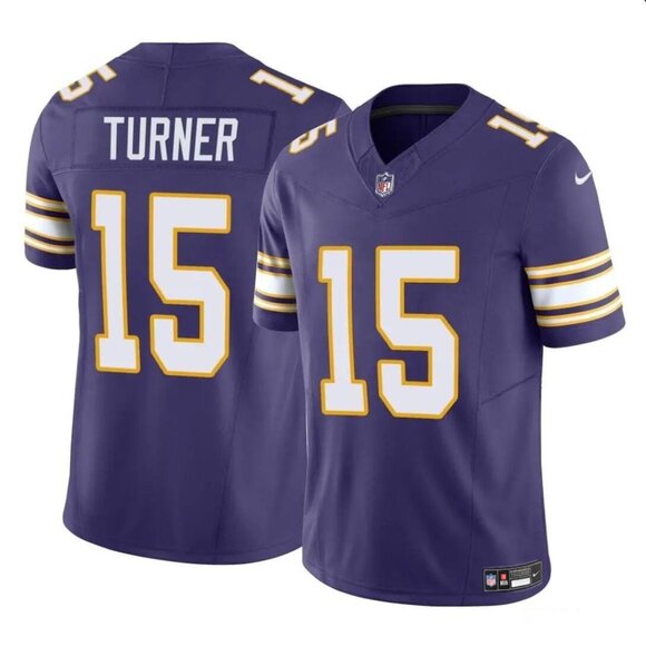 Mens Youths Kids Womens 15 Dallas Turner Purple Stitched Vapor Jersey